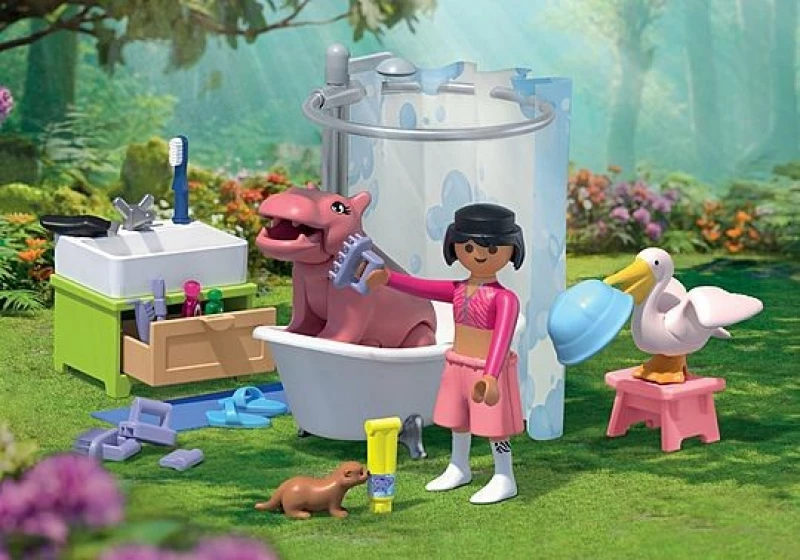 Playmobil - Animals & Friends: Animal Bathtime (71950) / Toys