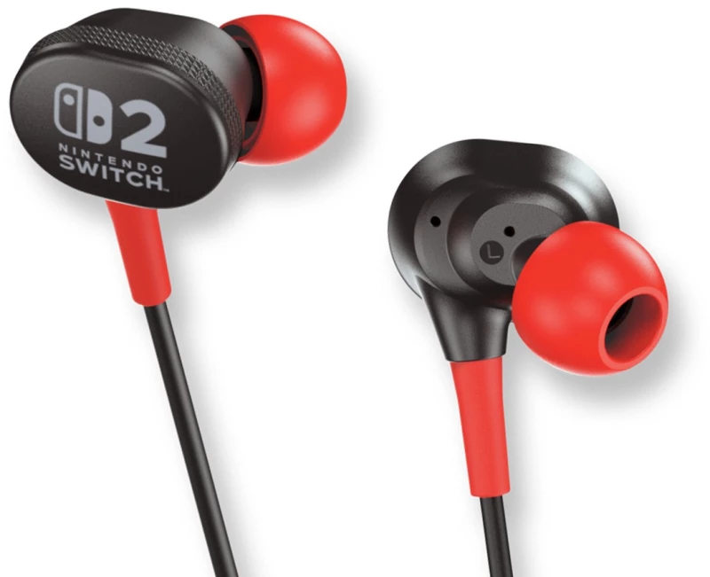 PowerA Wired Earbuds for Nintendo Switch 2- Black / Nintendo Switch 2