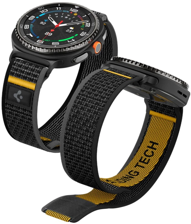 Spigen Athlex Air Strap for Samsung Galaxy Watch 40/44/46mm - Black and Yellow