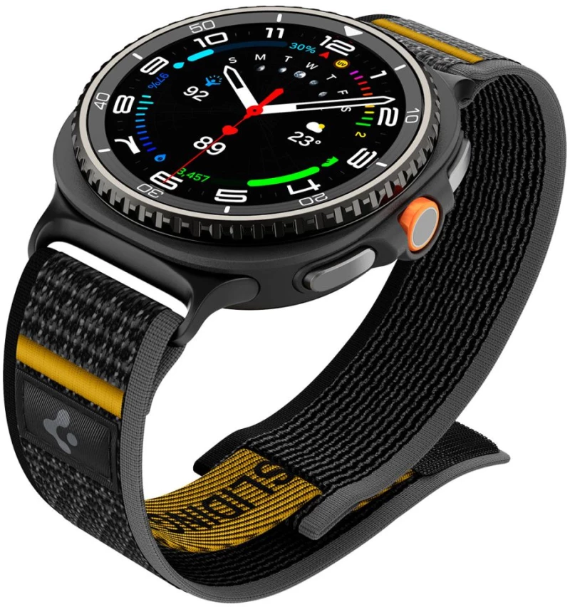 Spigen Athlex Air Strap for Samsung Galaxy Watch 40/44/46mm - Black and Yellow