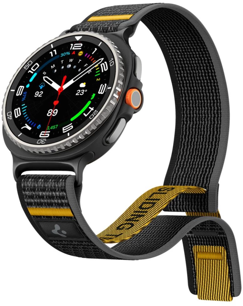 Spigen Athlex Air Strap for Samsung Galaxy Watch 40/44/46mm - Black and Yellow