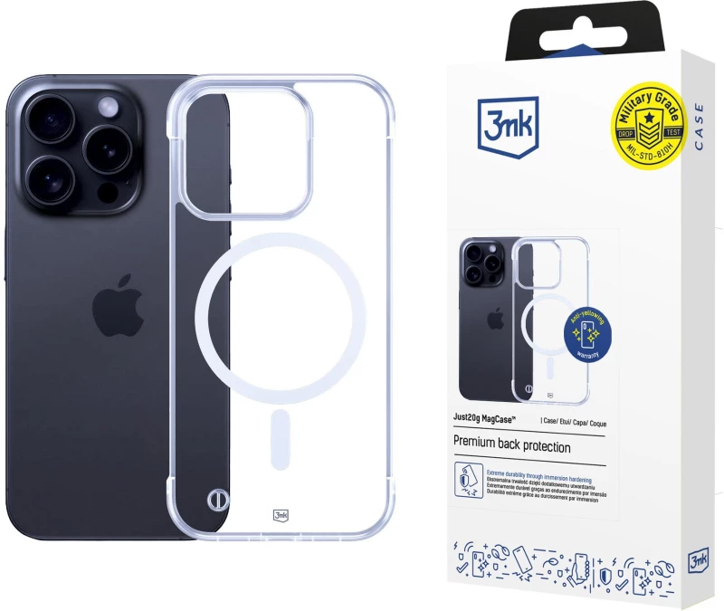 3mk Just20g MagCase for iPhone 16 Pro Max - Transparent