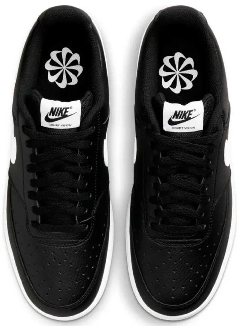 Ανδρικά Sneakers Nike Court Vision Low Next Nature Μαύρα  Μαύρο Λευκό