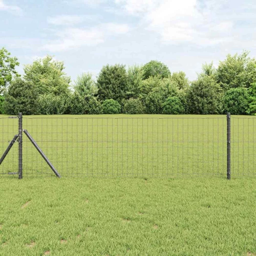 Euro Fence με 13 Πόστ 0.6x50 μ Γαλβανισμένο Ατσάλι Γκρι Γκρι 3350429