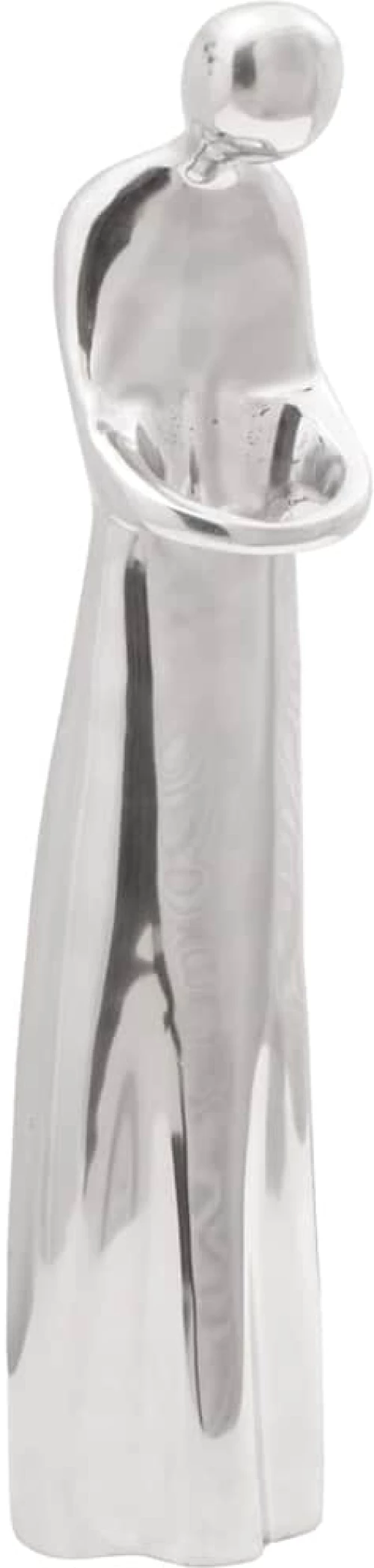 Γλυπτό Ασημί 10x16x49 εκ Αλουμίνιο Ασήμι 42000135