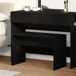 Καρέκλα Ντύσιμου Μαύρη Δρυ 70x35x45 cm MDF Μαύρο 862793