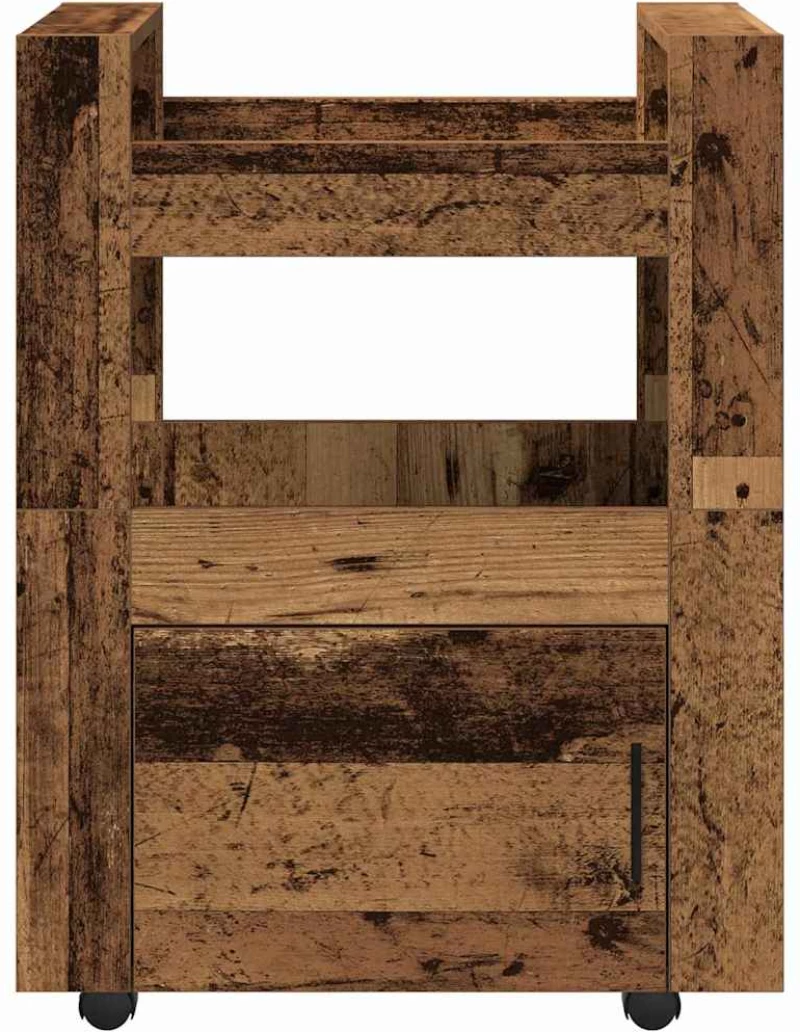 Καρότσι Κουζίνας Παλιού Ξύλου 60x45x80 εκ. Επεξεργασμένο Ξύλο Καφέ 862120
