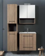 Έπιπλο Μπάνιου MDF Laminate Dual M 70cm Βάση, νιπτήρας, καθρέπτης  Στήλη: Χωρίς Στήλη 182
