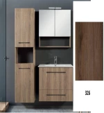 Έπιπλο Μπάνιου MDF Laminate Dual M 70cm Βάση, νιπτήρας, καθρέπτης  Στήλη: Χωρίς Στήλη 182