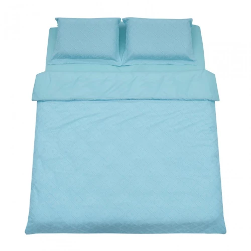 Heinner HR-4KSBED-TFBLUE Σετ Παπλωματοθήκη + Σεντόνι + 2 Μαξιλαροθήκες King Size 200x220εκ. Μπλε
