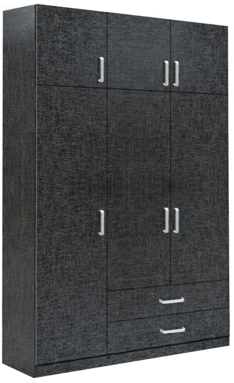 Ντουλάπα ArteLibre BENGTA Μαύρο Μοριοσανίδα 150x60x240cm