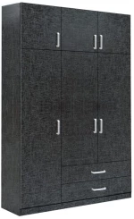 Ντουλάπα ArteLibre BENGTA Μαύρο Μοριοσανίδα 150x60x240cm