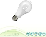 Λαμπτήρας Led E27 A65 9W Motion Sensor- Warm White (3000K)