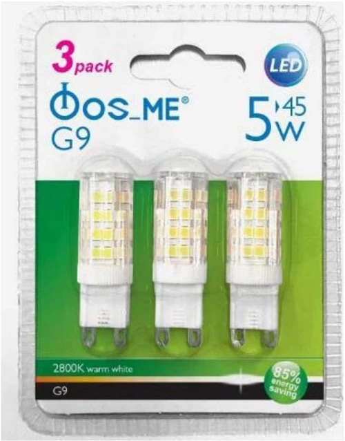Λαμπτήρας Led Classic G9 5W - 400Lm 44-064159 (2800K) - 3τμχ
