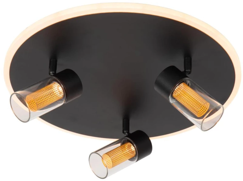 Lucide EVERINA - Flush ceiling light - Ø 40 cm - LED Dim. - CCT - 2200K/6500K - Black | Essential - 00131/40/30