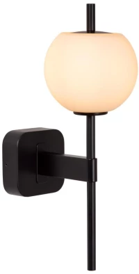 Lucide ELDA - Wall light Bathroom - 1xG9 - IP44 - Black - 04215/01/30