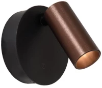 Lucide TONI - Rechargeable Wall spotlight / Wall light - Battery pack - Ø 8,1 cm - LED Dim. - CCT - 1x2W 2700K/4000K - Magnetic - Coffee - 29933/02/96