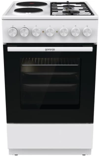 Gorenje GK5B42WF Κουζίνα 70lt με Εστίες Υγραερίου & Ρεύματος Π50εκ. , Υδρόλυση , Λευκή