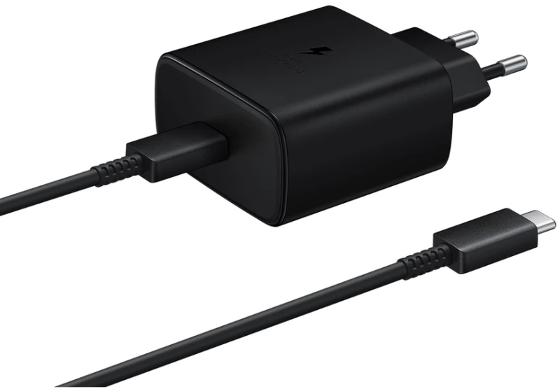 Samsung 45W Φορτιστής + Καλώδιο USB-C/USB-C Black EP-TA845EBE + EP-DW767JBE (OOB Bulk)