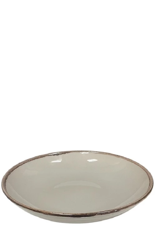 Vibes βαθύ πιάτο από πορσελάνη σε γκρι απόχρωση σετ έξι τεμαχίων 23 εκ
