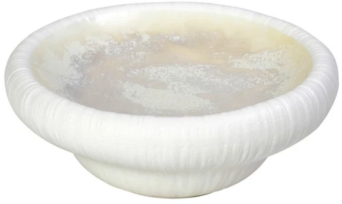 Zen Sun ρηχό πιάτο διπλότοιχο με βάση από πορσελάνη με μπεζ επιφάνεια σετ δύο τεμαχίων 23x7 εκ