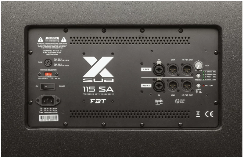 FBT XSUB 115SA - Αυτοενισχυόμενο Subwoofer 15" 1200W