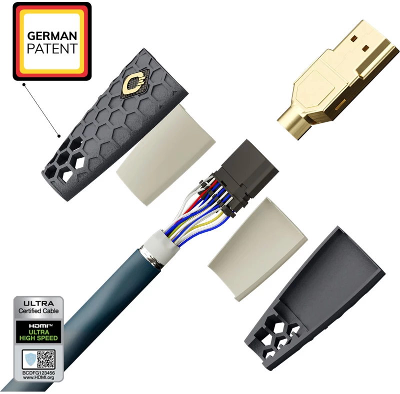Oehlbach Flex Evolution 3m - Καλώδιο HDMI 2.1 8K/60HZ 3m Petrol Blue