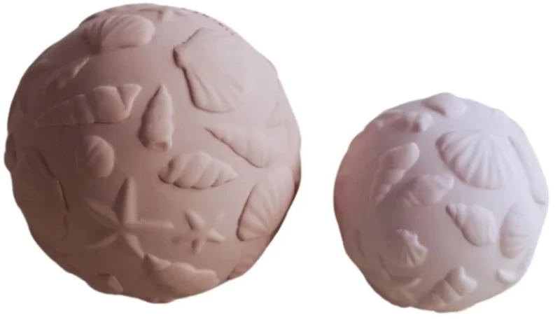 Natruba Σετ Αισθητηριακές Μπάλες Shells Rose | Φυσικό Καουτσούκ, Χειροποίητες, Από 0+ Μηνών