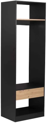 SYSTEM ΝΤΟΥΛΑΠΑ ΜΑΥΡΟ SONOMA 90x50x180