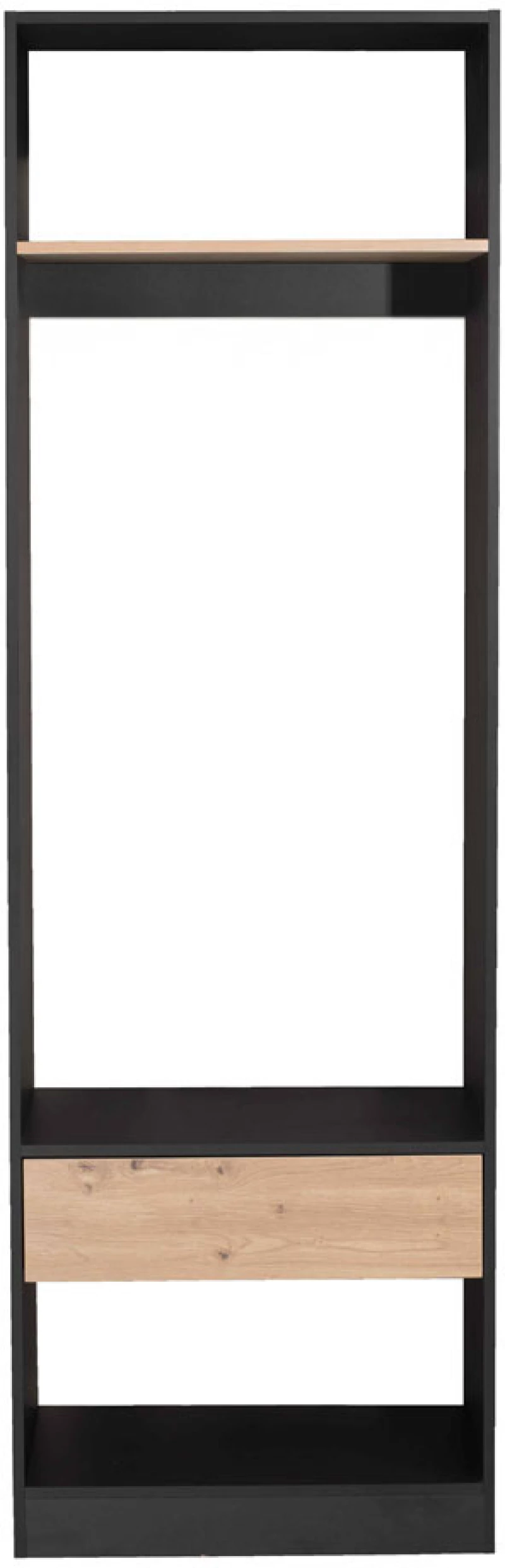 SYSTEM ΝΤΟΥΛΑΠΑ ΜΑΥΡΟ SONOMA 90x50x180