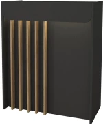 Γραφείο υποδοχής - reception Karibu με LED χρώμα ανθρακί - sepet oak 90x40x100εκ.
