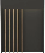 Γραφείο υποδοχής - reception Karibu με LED χρώμα ανθρακί - sepet oak 90x40x100εκ.