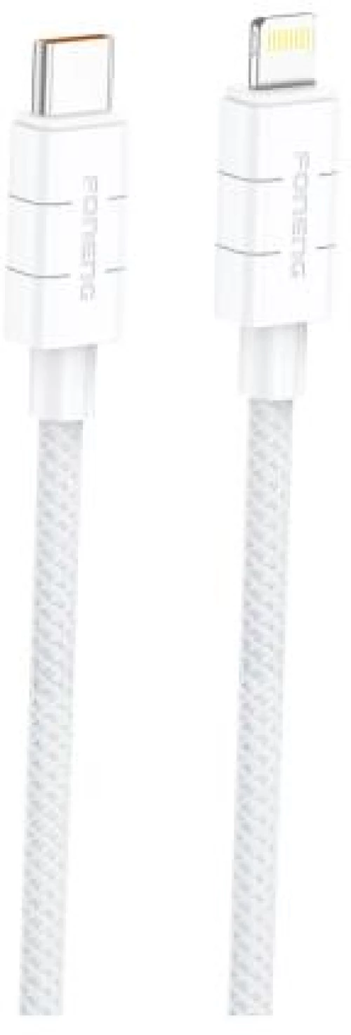 Καλώδιο Σύνδεσης USB 2.0 Foneng XS02 Braided USB C σε Lightning PD 27W 1.2m Λευκό