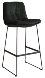 Miller Σκαμπό Μεταλλικό Μαύρο 45x52x93(65)cm
