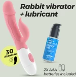CRUSHIOUS MOCHI RABBIT VIBRATOR PINK WITH WATERBASED LUBRICANT INCLUDED