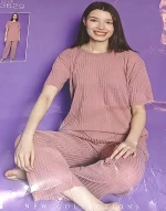 Γυναικείο Σετ, μπλούζα και παντελόνα, 100% cotton, Ανθρακί, 3625 (M)