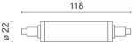 ΛΑΜΠΤΗΡAΣ LED R7S  10W 4000K 5381