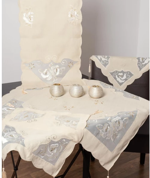 σετ 4 τεμαχίων ((90cm x 90cm 40cm x 110cm 2x40cm x 40cm ) 05 μπεζ