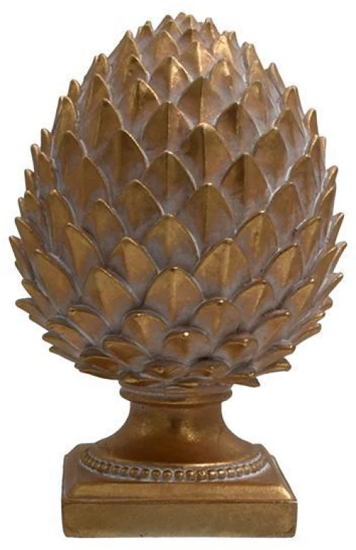 ΕΠΙΤΡΑΠΕΖΙΟ ΔΙΑΚΟΣΜΗΤΙΚΟ POLYRESIN Fylliana "Ανανάς" ΧΡΥΣΟ-ΛΕΥΚΟ ΧΡΩΜΑ 11x17εκ