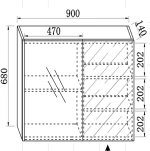 Καθρέπτης μπάνιου DIONE 100 Λευκό 90x14x68 εκ. 90x14x68 εκ.