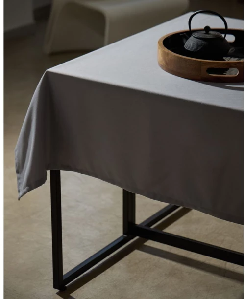 Μονόχρωμο Τραπεζομάντηλο Super Soft Julien  - 6 ατόμων - Γκρι