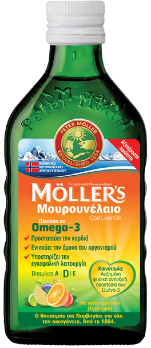 Nature's Plus - Moller's Μουρουνέλαιο Tutti Frutti 250ml