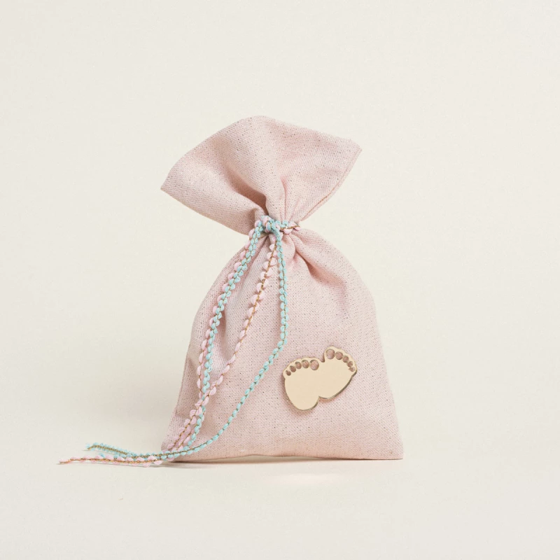 Beauty Home ΠΟΥΓΚΙ 14 x 22 cm ΡΟΖ ΧΡΥΣΟ LUREX