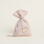 Beauty Home ΠΟΥΓΚΙ 14 x 22 cm ΡΟΖ ΧΡΥΣΟ LUREX