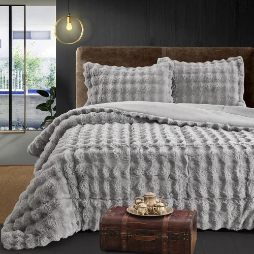 Beauty Home Κουβερτοπάπλωμα ημίδιπλο Art 12662 180x240 Γκρι