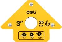 DELI μαγνητική γωνία συγκόλλησης DL-HDW25 με 45°/90°/135° γωνίες, 3", 11kg