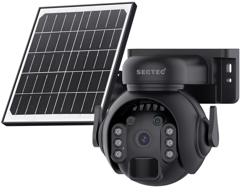 SECTEC smart ηλιακή κάμερα ST-515C-3M-5W-BK, 3MP, WiFi, SD, PTZ, IP65