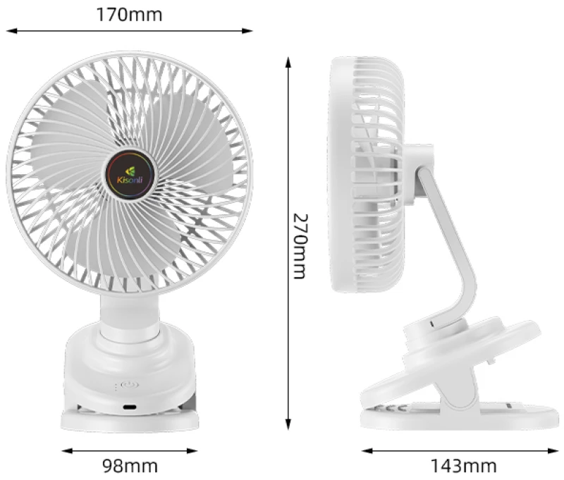 Portable Desktop Fan Kisonli F103  2400mAh  Διαφορετικα χρωματα - 15055