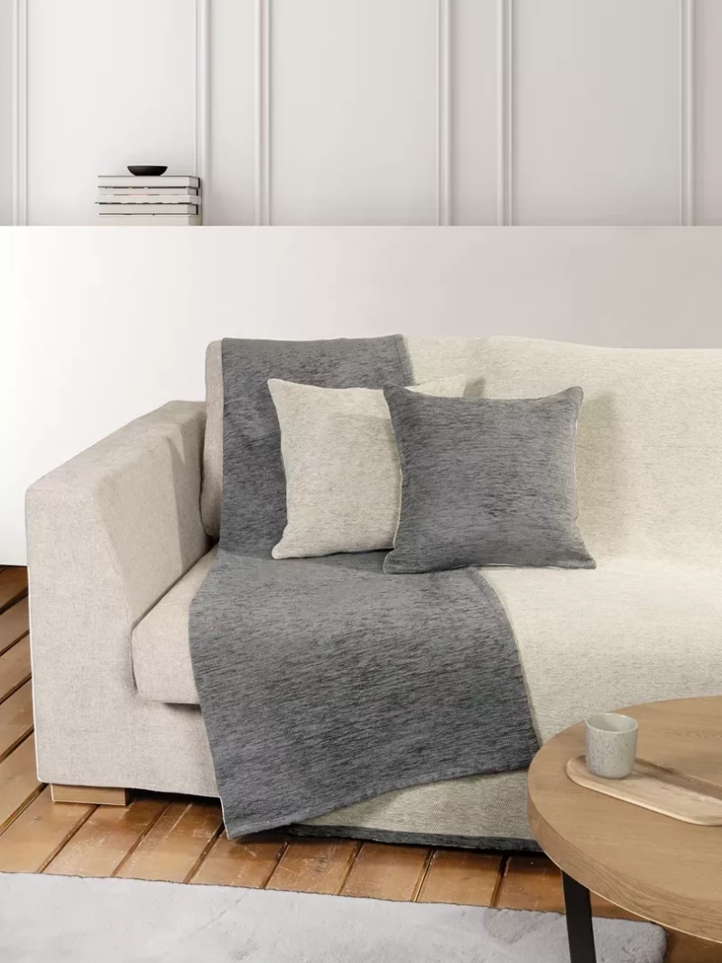 Ριχτάρι Caldo - Gray / Ivory Γκρι, Εκρού Τριθέσιος 180x300