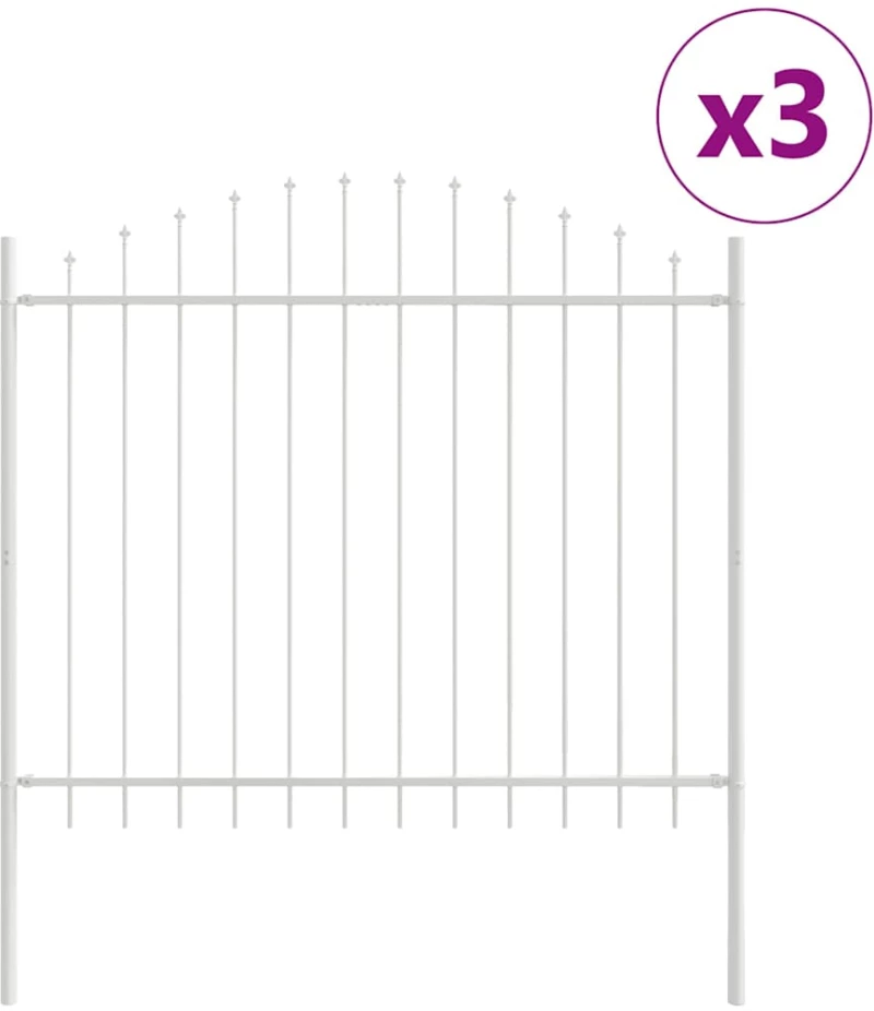 vidaXL Φράχτης Κήπου Λευκό 510 x 125 εκ.